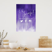 Hochzeit mit lila moderner Kunst Poster (Küche)