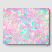 Hochzeit mit lila opalem Hintergrund Gästebuch (Rückseite)