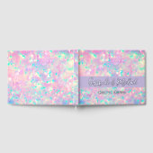 Hochzeit mit lila opalem Hintergrund Gästebuch (Voll)