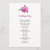 Hochzeit mit Lila Orchidee Programm (Rückseite)