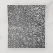 Hochzeit mit lila und silberfarbener Wasserfarbe Platzkarte (Innenseite Aufgefaltet)