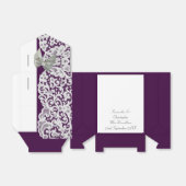 Hochzeit mit lila und weißem Damast Geschenkschachtel (Ungefaltet)