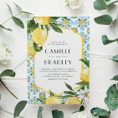 Hochzeit mit marokkanischen Tischen und Zitronen i Einladungspostkarte