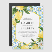 Hochzeit mit marokkanischen Tischen und Zitronen i Magneteinladung (Vorne/Hinten)