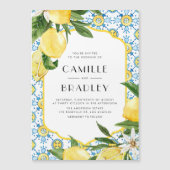 Hochzeit mit marokkanischen Tischen und Zitronen i Magneteinladung (Vorderseite)