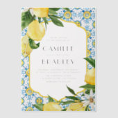 Hochzeit mit marokkanischen Tischen und Zitronen i Pergament Einladungen (Vorderseite)