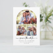 Hochzeit mit mehreren Fotos Save The Date (Stehend Vorderseite)