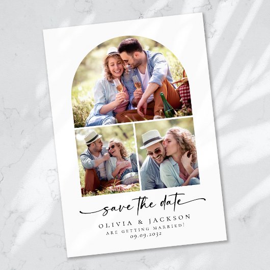 Hochzeit mit mehreren Fotos Save The Date