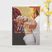 Hochzeit mit meiner Mutter, einfache Minimalistisc Karte (Gelbe Blume)