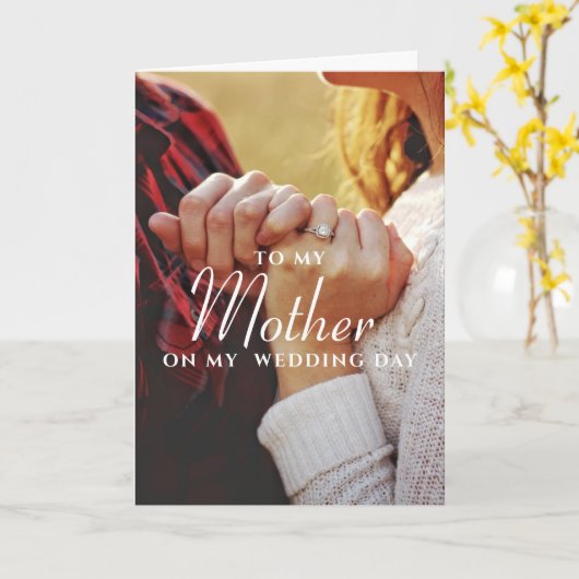 Hochzeit mit meiner Mutter, einfache Minimalistisc Karte (Gelbe Blume)