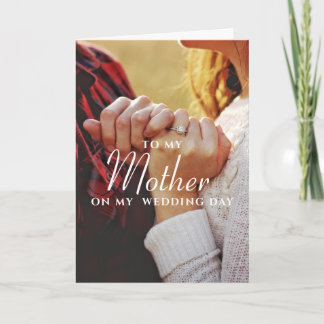 Hochzeit mit meiner Mutter, einfache Minimalistisc Karte