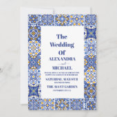 Hochzeit mit mexikanischer Tile Einladung (Vorderseite)