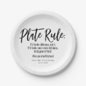 💍 Hochzeit mit # Minimalistischem Elegant Pappteller (Vorderseite)