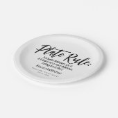 💍 Hochzeit mit # Minimalistischem Elegant Pappteller (Schrägansicht)