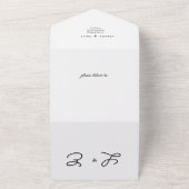 Hochzeit mit Minimalistischem Foto All In One Einladung (Außenbereich)