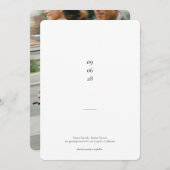 Hochzeit mit Minimalistischem Schwarz-Weiß-Foto Save The Date (Vorne/Hinten)