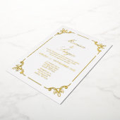 Hochzeit mit Minimalistischer Goldfolie Folieneinladung (Gedreht)