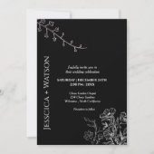 Hochzeit mit Minimalistischer Schrift Einladung (Vorderseite)