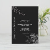 Hochzeit mit Minimalistischer Schrift Einladung (Stehend Vorderseite)