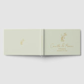 Hochzeit mit Mit Monogramm Kalligrafie mit Gold/Mi Gästebuch (Voll)