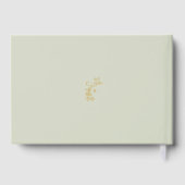 Hochzeit mit Mit Monogramm Kalligrafie mit Gold/Mi Gästebuch (Rückseite)