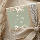 Hochzeit mit moderner Farbe Grün Quadratischer Aufkleber