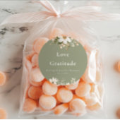 Hochzeit mit moderner Farbe Grün Runder Aufkleber