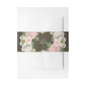 Hochzeit Mit Monogramm Holz rustikal dunkler Holzb Einladungsbanderole (Vorderseite Beispiel)