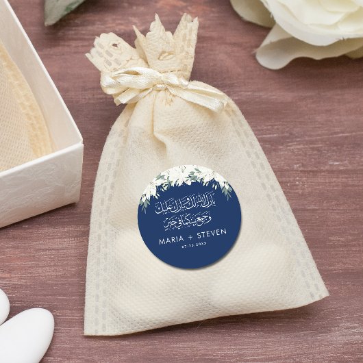 Hochzeit mit muslimischem Chic Runder Aufkleber