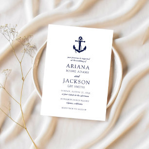 Hochzeit mit nautischem Anker Einladung
