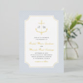 Hochzeit mit nautischem Anker Folieneinladung (Stehend vorne)