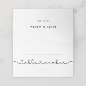 Hochzeit mit niedlichem verbindendem Schriftart Platzkarte (Außenseite Aufgefaltet)