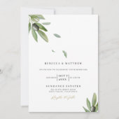 Hochzeit mit Olive Branch Einladung (Vorderseite)