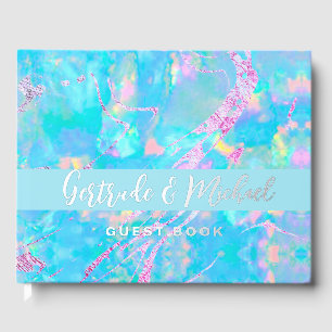 Hochzeit mit opalem Hintergrund Gästebuch