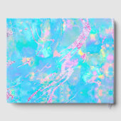 Hochzeit mit opalem Hintergrund Gästebuch (Rückseite)