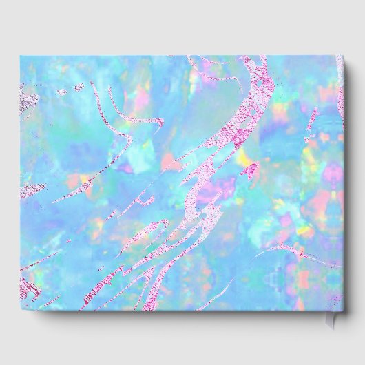 Hochzeit mit opalem Hintergrund Gästebuch (Rückseite)