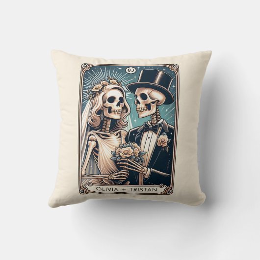 Hochzeit mit personalisierter Tarot Kissen (Rückseite)