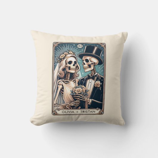 Hochzeit mit personalisierter Tarot Kissen (Vorderseite)