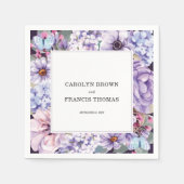 Hochzeit mit Personalisierter Wasserfarbe Serviette (Vorderseite)