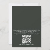 Hochzeit mit QR-Code in Zwielicht-Grün-Rustikal-El Einladung (Rückseite)