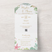 Hochzeit mit QR Code UAWG All In One Einladung (Innen Boden)