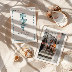 Hochzeit mit Reisegedanken Hochzeit in Urlaubsor Save The Date