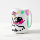 Hochzeit mit rosa Flamingos Kaffeetasse (VorderseiteRechts)
