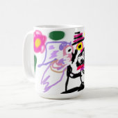 Hochzeit mit rosa Flamingos Kaffeetasse (Vorderseite Links)