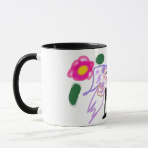 Hochzeit mit rosa Flamingos Tasse