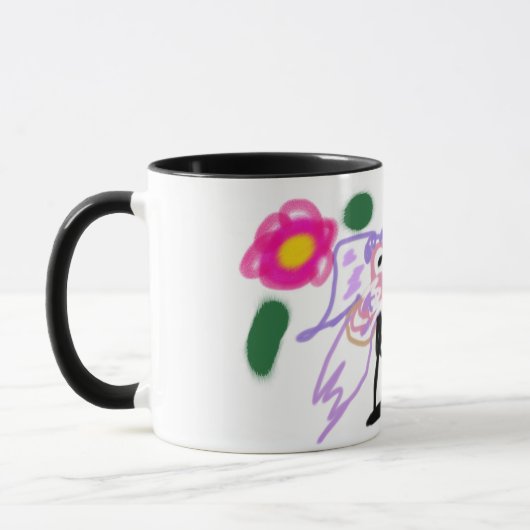 Hochzeit mit rosa Flamingos Tasse (Links)