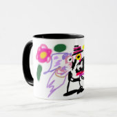 Hochzeit mit rosa Flamingos Tasse (Vorderseite Links)