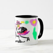 Hochzeit mit rosa Flamingos Tasse (VorderseiteRechts)