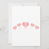 Hochzeit mit rosa Herzdesign Save The Date (Rückseite)