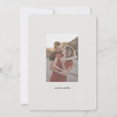 Hochzeit mit rosa Rose - Termin vormerken Save The Date (Rückseite)
